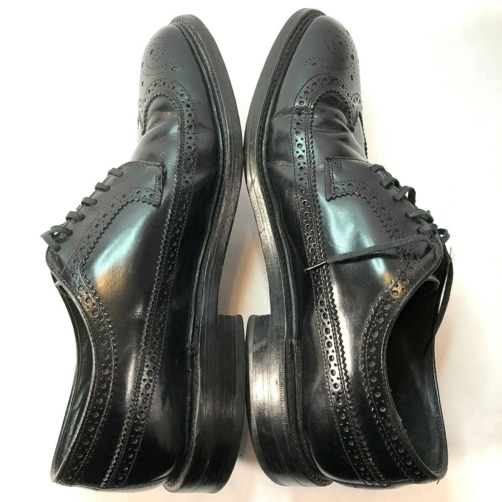 SOLD HANOVER All Leather Combination Black Shoes - Picture 3 of 8